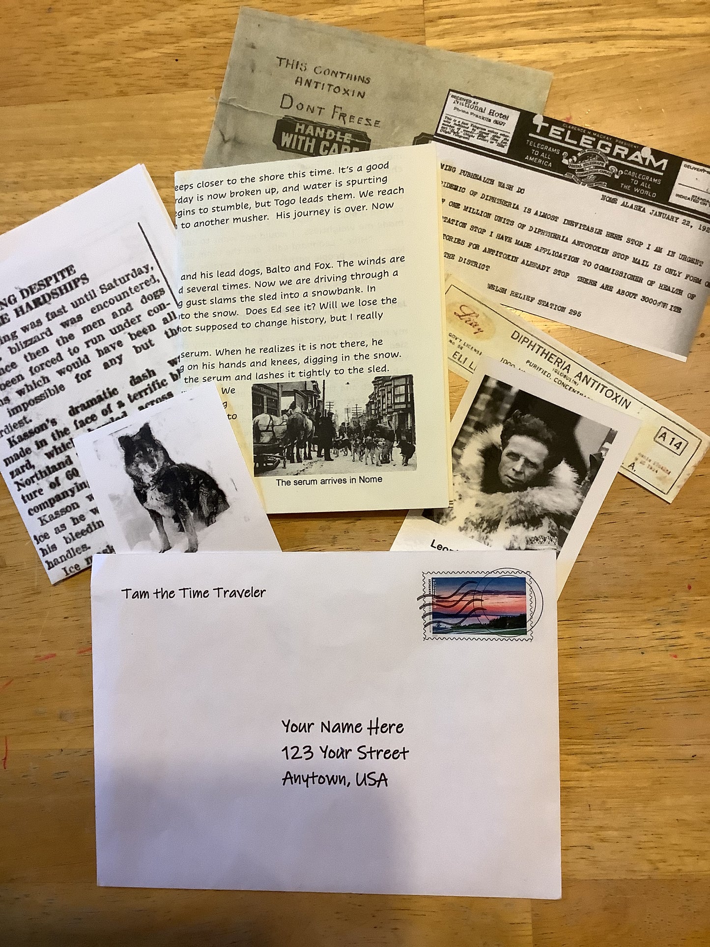 1925 Serum Run to Nome - Individual Letter